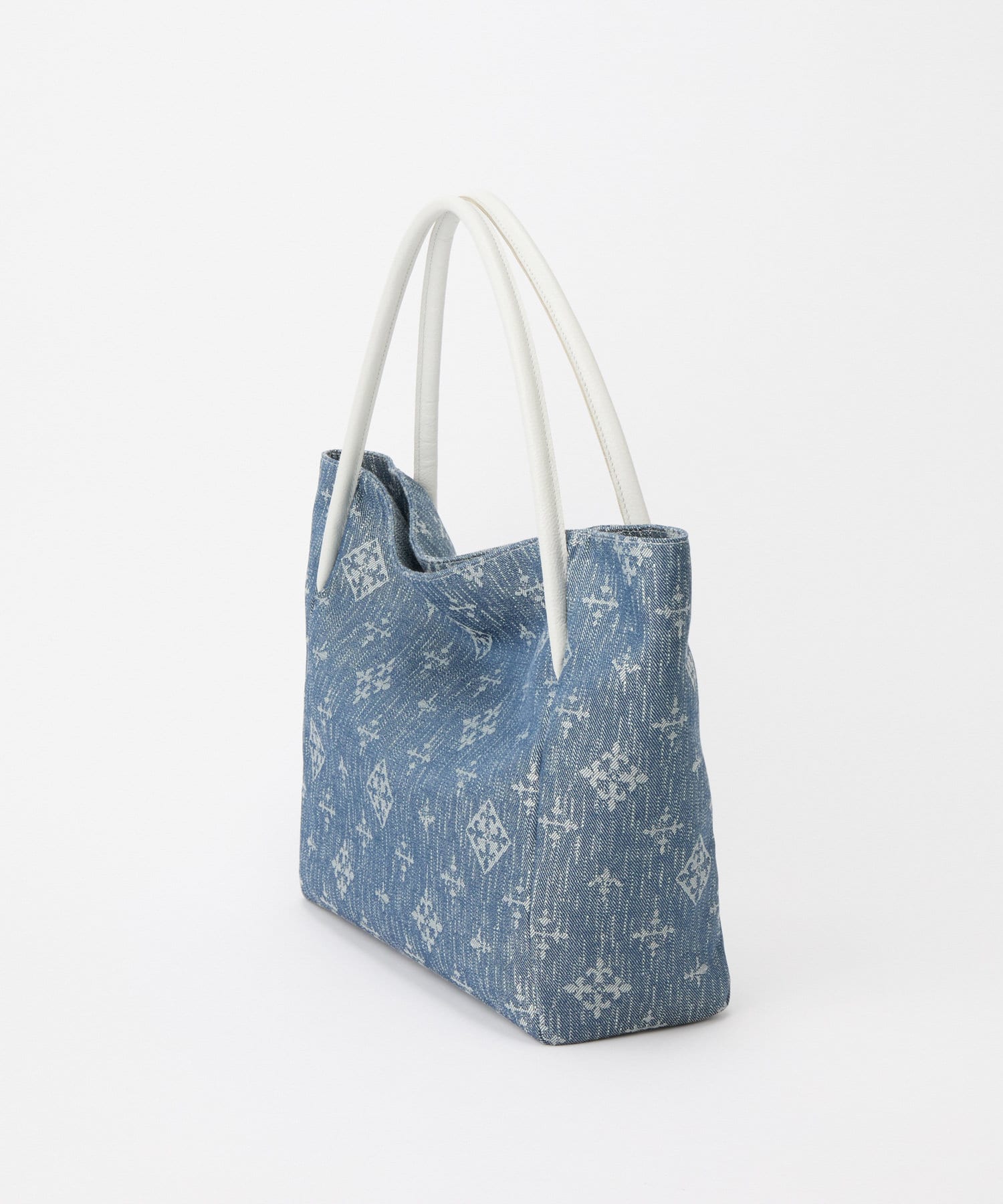 *4-6 WEEKS* (254) LIMITED EDITION Russet [Denim jacquard] Simple tote bag Indigo